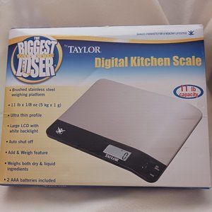 New In Box Taylor Digital Kitchen Scale Stainless Steel Platform